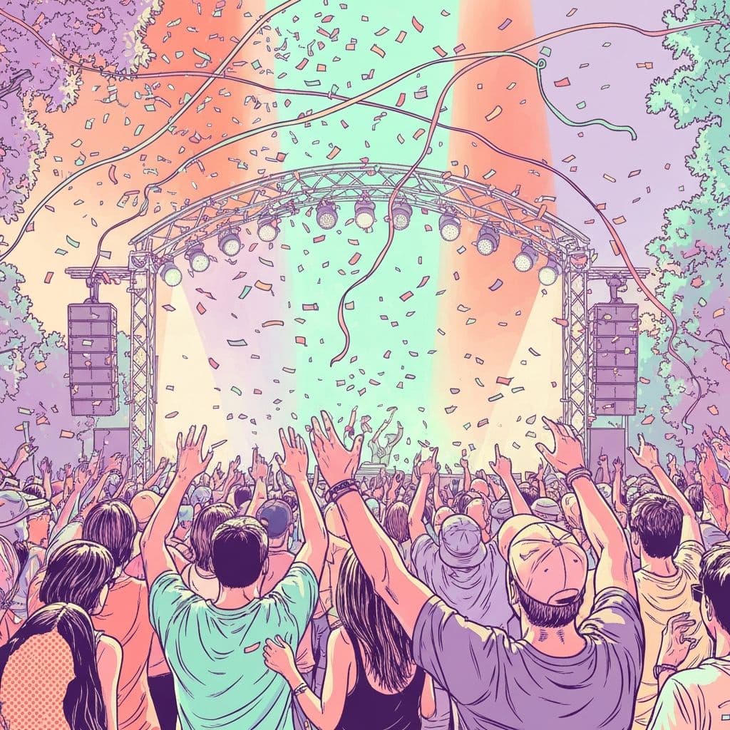 Luci e colori sul palco